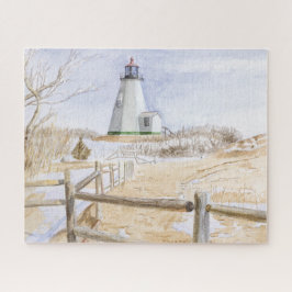 Quebra-cabeça 520 peças Aquarela do Farol de Plymo
