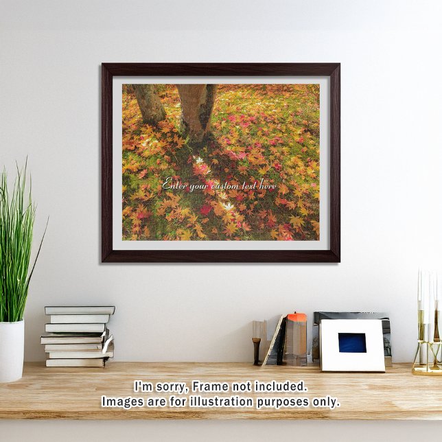 Quebra-cabeça [520] Quiet Beauty – Maple Leaves on Green Moss (An image of a puzzle displayed in a bright and open room. // 明るく風通しの良い部屋を飾ったときののイメージ)