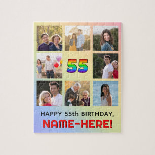 Quebra-cabeça 55º aniversário: Divertido Rainbow #, Personalizad