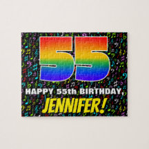 55.o aniversário — Símbolos musicais divertidos e 