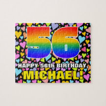 56.o aniversário — Formas cardíacas divertidas e a