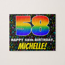 58.o aniversário — Símbolos musicais divertidos e 