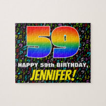 59.o aniversário — Símbolos musicais divertidos e 