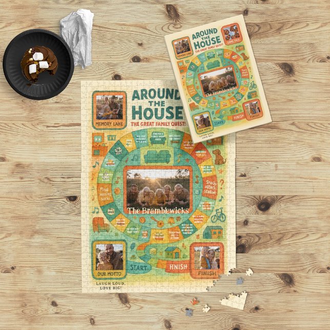 Quebra-cabeça 5 Fotos | Puzzle Personalizado para Noite de Jogos (Criador carregado)