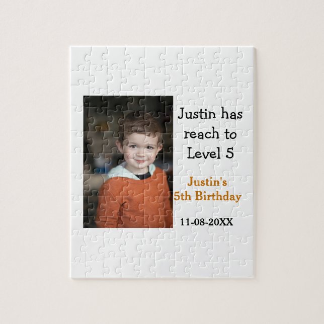 Quebra-cabeça 5 jogo de aniversário em data moderna (Vertical)