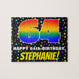 Quebra-cabeça 64.o aniversário — Padrão de campo de estrelas div