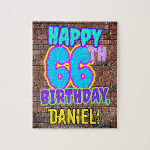 Quebra-cabeça 66º aniversário ~ Divertido, Grafite Urbano Insp