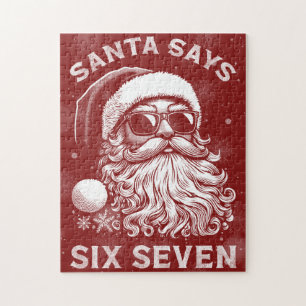 Quebra-cabeça 67 Meme Engraçado O Papai Noel Diz Seis Sete Natal