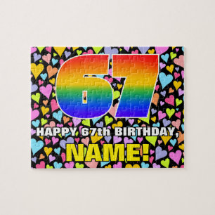 Quebra-cabeça 67.o aniversário — Diversão, Amores Formas Cardíac