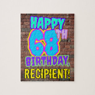 Quebra-cabeça 68th Birthday ~ Fun, Urban Graffiti Inspired Look