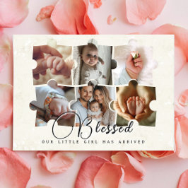 Quebra-cabeça 6 Anúncios de nascimento da Colagem