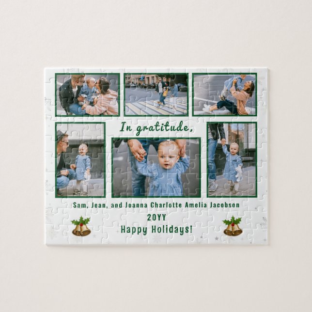 Quebra-cabeça 6 Fotos Gratidão De Colagem Feriados De Inverno Br (Horizontal)