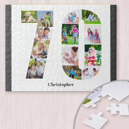 Quebra-cabeça 70 Aniversário Número 70 Foto Colagem 13 Foto