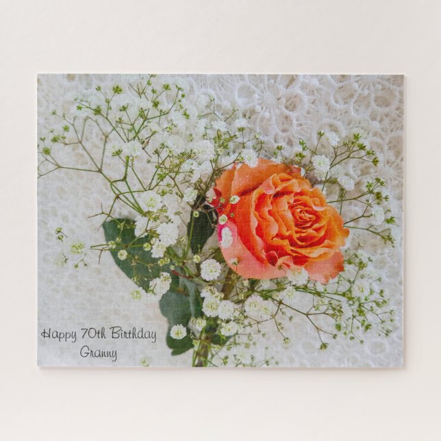 Quebra-cabeça 70 Aniversário vovó. (Horizontal)