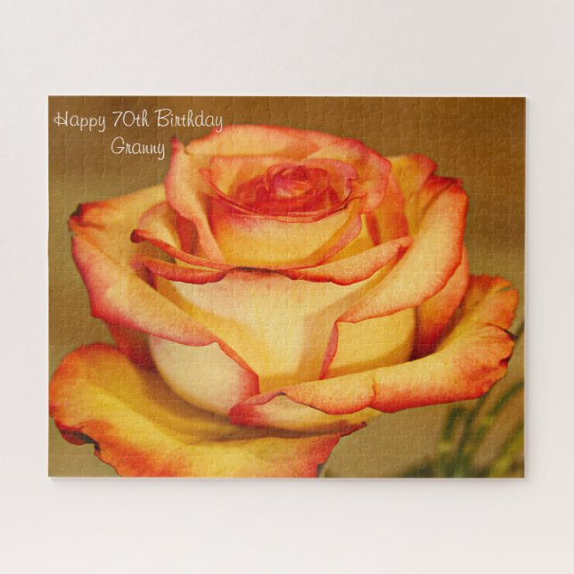 Quebra-cabeça 70 Aniversário vovó. (Horizontal)