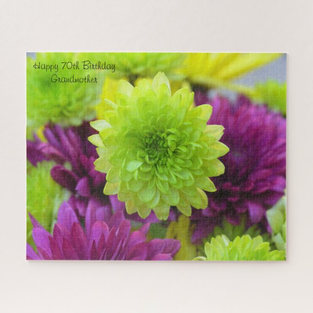 Quebra-cabeça 70 Aniversário vovó. (Horizontal)