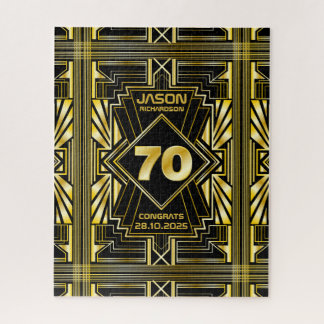 Quebra-cabeça 70 Birthday Art Deco Dourado Excelente Negro Gatsb