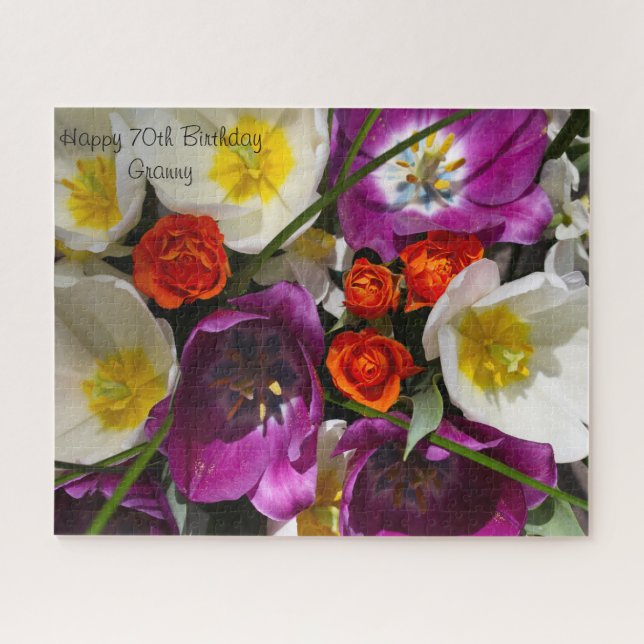 Quebra-cabeça 70 Birthday vovó (Horizontal)