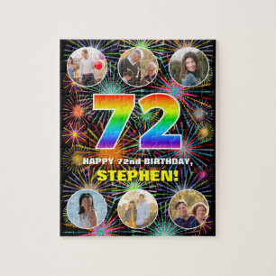 Quebra-cabeça 72º aniversário: Divertido Rainbow #, Personalizad