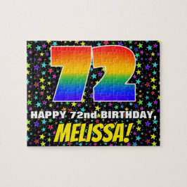 Quebra-cabeça 72.º aniversário — Diversão, Colorida, Padrão de C