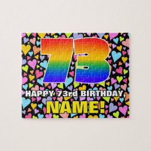 Quebra-cabeça 73.o aniversário — Diversão, Amores Formas Cardíac
