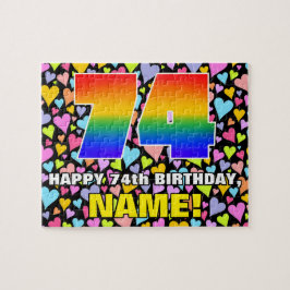 Quebra-cabeça 74.o aniversário — Diversão, Amores Formas Cardíac