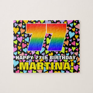 Quebra-cabeça 77.o aniversário — Diversão, Amores Formas Cardíac