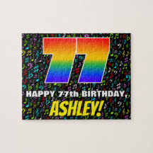 77.o aniversário — Símbolos musicais divertidos e 