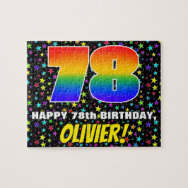 Quebra-cabeça 78.o aniversário — Padrão de campo de estrelas div