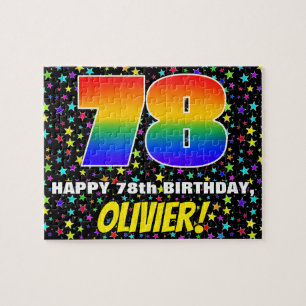 Quebra-cabeça 78.o aniversário — Padrão de campo de estrelas div
