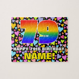 Quebra-cabeça 79.o aniversário — Diversão, Amores Formas Cardíac