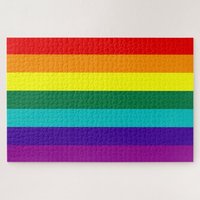 Quebra-cabeça 7 Bandeira do Orgulho gay Rainbow (Horizontal)