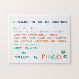 Quebra-cabeça 7 coisas a fazer no isolamento social