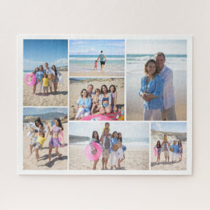 Quebra-cabeça 7 modelo de colagem de fotos personalizado