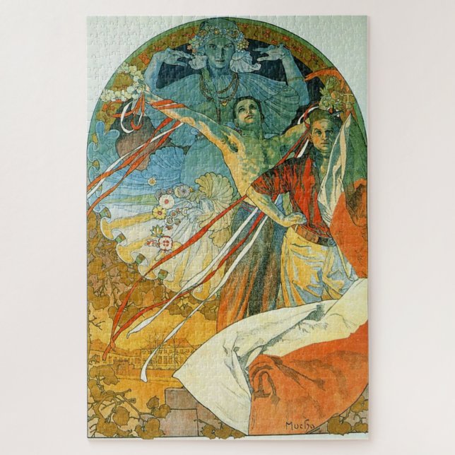 Quebra-cabeça 8º Festival Sokol por Alphonse Mucha (Vertical)