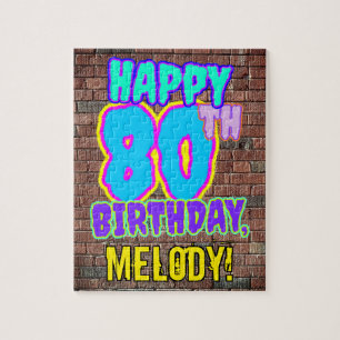 Quebra-cabeça 80 Aniversário ~ Divertido, Grafite Urbano Inspira