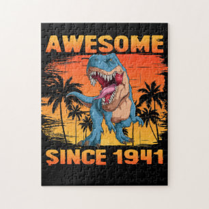Quebra-cabeça 80 Birthday Dinossaur 80 Anos