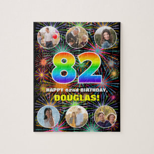 Quebra-cabeça 82º aniversário: Divertido Rainbow #, Personalizad