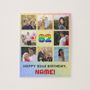 Quebra-cabeça 82º aniversário: Divertido Rainbow #, Personalizad