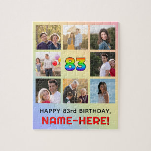 Quebra-cabeça 83º aniversário: Divertido Rainbow #, Personalizad