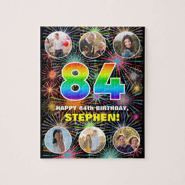 Quebra-cabeça 84.º aniversário: Diversão do Arco-Íris, Nome Pers (Vertical)