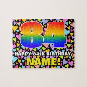 Quebra-cabeça 84.o aniversário — Diversão, Amores Formas Cardíac