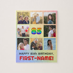Quebra-cabeça 85.º aniversário: Divertido Rainbow #, nome person
