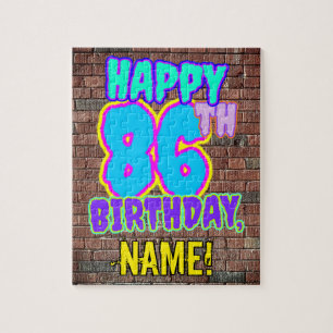 Quebra-cabeça 86º aniversário ~ Divertido, Grafite Urbano Insp
