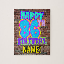 Quebra-cabeça 86º aniversário ~ Divertido, Grafite Urbano Inspir