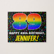 89.o aniversário — Símbolos musicais divertidos e 