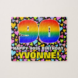 Quebra-cabeça 90 de Aniversário — Diversão, Amores Formas Cardía