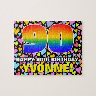 Quebra-cabeça 90 de Aniversário — Diversão, Amores Formas Cardía