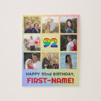 92º aniversário: Divertido Rainbow #, Personalizad