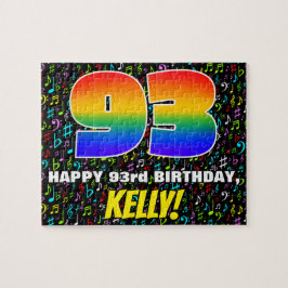 Quebra-cabeça 93º aniversário — Símbolos musicais divertidos e c